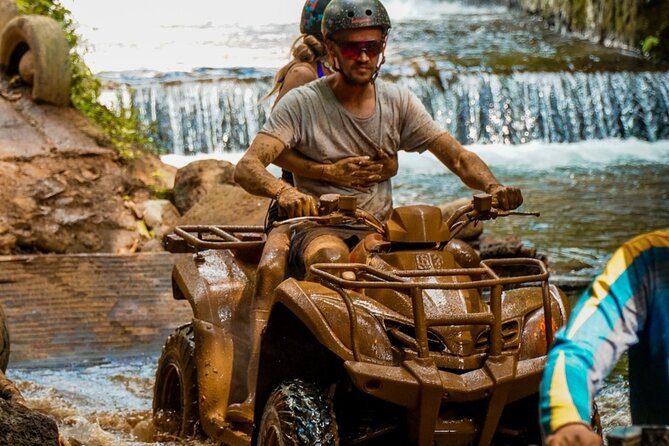 ATV Quad Bike Bali with Gorilla Cave & Lunch at Cretya Sunset - Gorilla Cave and the Waterfall Stop—Photo Breaks That Feel Real