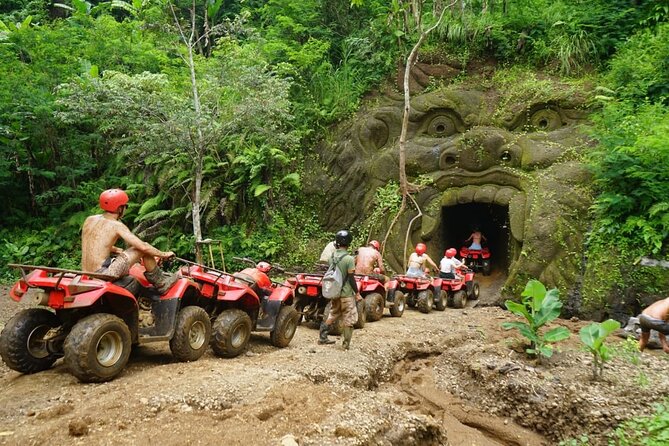Bali ATV Quad Adventure - Ubud Monkey Forest and Waterfall - Tegenungan Waterfall: the payoff, the stairs, and the rain reality