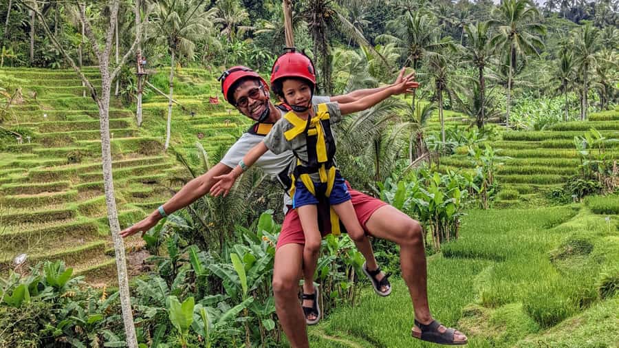 Bali: ATV Rafting Zipline Swing &Sky Bike in Ubud Rice Field - ATV Through Jungle Tracks, Mud, and River Crossings