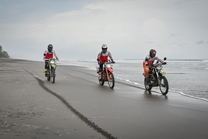 Bali Dirt Bike Adventure - Stop at Mount Batur: crater riding with lake and village views