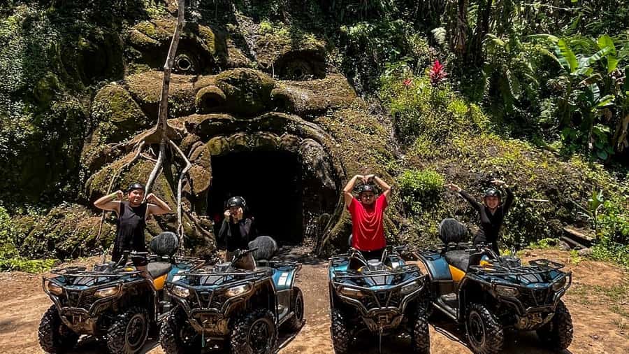 Bali: Gorilla Cave ATV and Lazy River Tubing & Cretya Sunset - Quad bike time in Bresela village and the Gorilla Face Cave