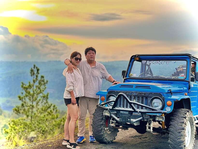 Bali: Hidden Waterfall & Mt. Batur Sunset Jeep Private Tour - Black lava stone and Shent: a different kind of stop
