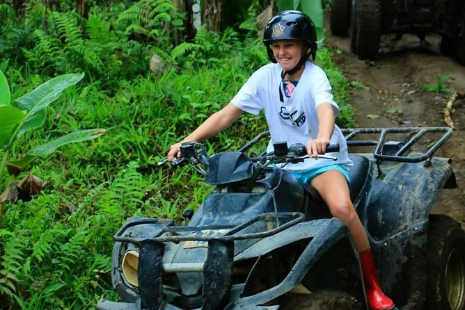 Bali Quad bike ATV passing through Waterfall, Cave & Rice fields - Getting From Your Hotel to Bali Tarantula Adventure