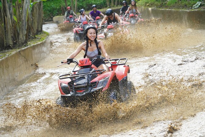 Bali Quad Bike Through Gorilla Cave - Monkey Forest and Waterfall - Lunch, pool bar access, and shower time at Abiansila