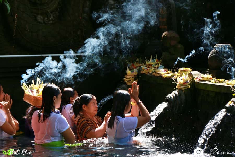 BALI :Sanctuary Monkey forest, rice terrace Water temple - Ulu Petanu Waterfall: A ~15-Meter Drop in the Middle of Village Life