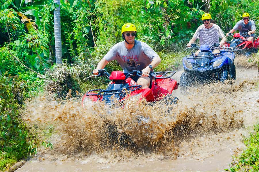 Bali-Ubud fun ATV Quad Bike Adventure & River Rafting - The 1.5-Hour Private ATV Ride Through Rice Fields, Rivers, and Cliffs