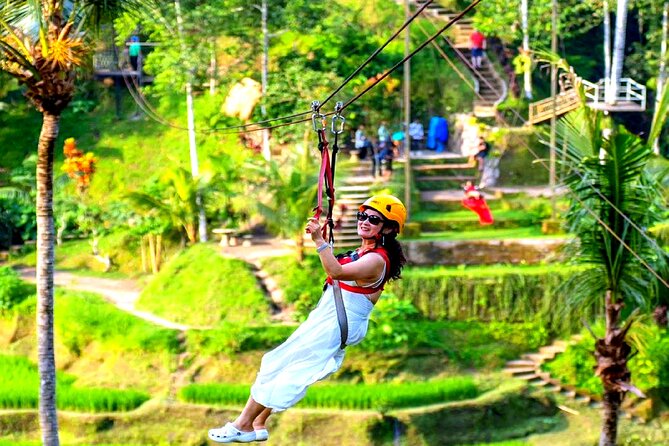 Bali Ubud Zipline Jungle Swing and Waterfall Tour - Waterfall Visit: Hike Down, Hear the Roar, Choose How Wet You Get