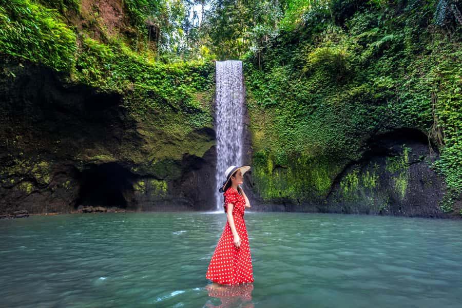 Bali Waterfall Tour with Lunch Views of Mount Batur - Tibumana Waterfall: A Forest Curtain and a Swim-Friendly Pool