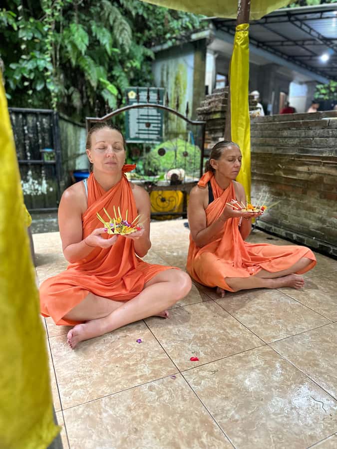 Balinese Spiritual Cleansing by Traditional Method - Celuk and the artisan stop: jewelry craft you can actually watch