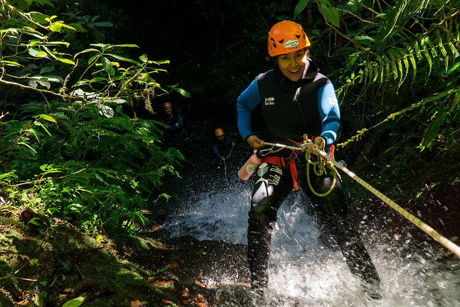Beginner Canyoning trip in bali "Banyuwana canyon" - The Start Point Training: Lanyard, Abseiling, and Canyon Hand Signals