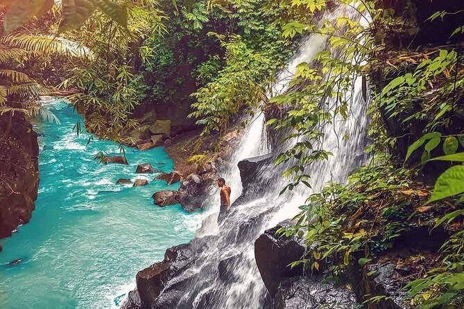 Best of Ubud Waterfalls, Tegalalang Rice Terrace & Jungle Swing - Tibumana Waterfall: the calmer break and the pool option