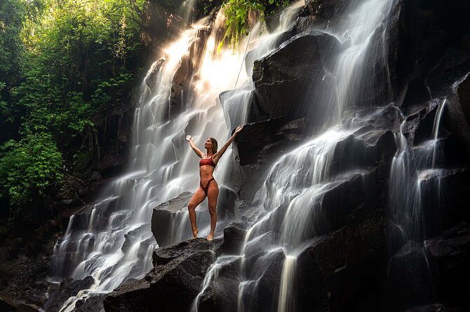 Best of Ubud: Waterfalls, Temple & Rice Terraces Private Day Tour - Tibumana Waterfall: calmer vibe and a natural pool