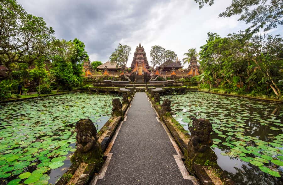 From Bali: Saraswati Temple, Monkey Forest, Ubud Waterfalls - Tegalalang Rice Terrace: Panoramas Plus a Little Stair Time