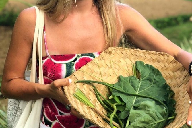 From Ubud: Authentic Bali Farm Cooking School & Organic Farm - Harvesting from the organic garden: the fun part with a lesson attached