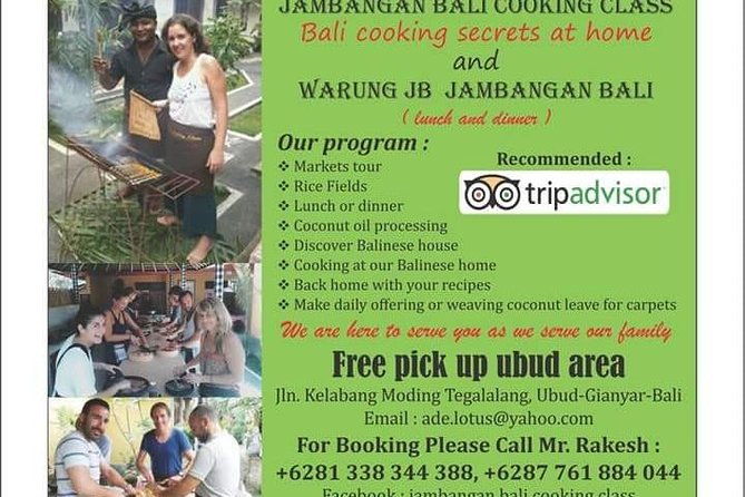 Jambangan Bali Cooking Class - The Cooking Class Flow: From Ingredients to Your Own Lunch