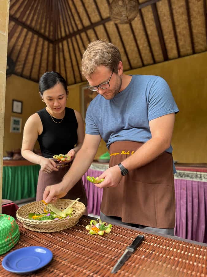 packages cooking class and romantic dinner in a local home - The Balinese House Tour: Offerings and Family Life First