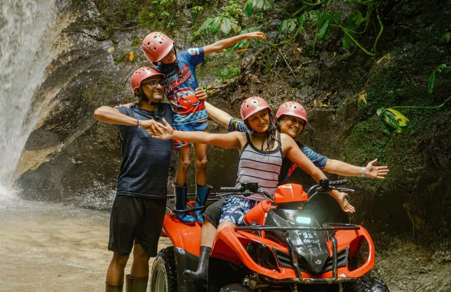 Quad Bike Bali With Tunnel & Waterfall Tour - The Big Waterfall Stop: A Classic Ubud Scene Made for ATV Riders