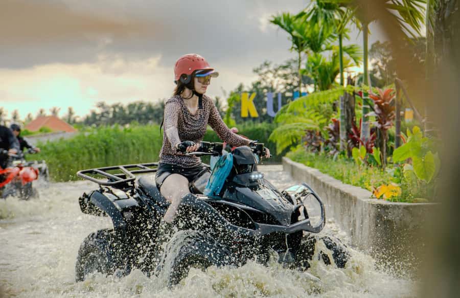 Quad Bike Bali With Tunnel & Waterfall Tour - Lunch and Post-Ride Comfort: Shower, Towels, and Locker Access