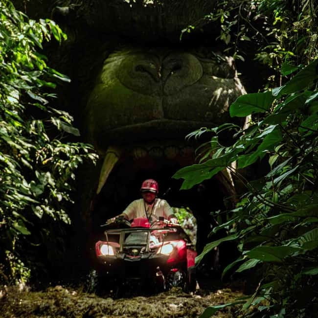 Ubud: ATV Bike Tour Kingkong Temple Cave,Waterfall-Free pool - Kingkong Cave and Balinese Art Stops (A Detour That Breaks Up the Chaos)