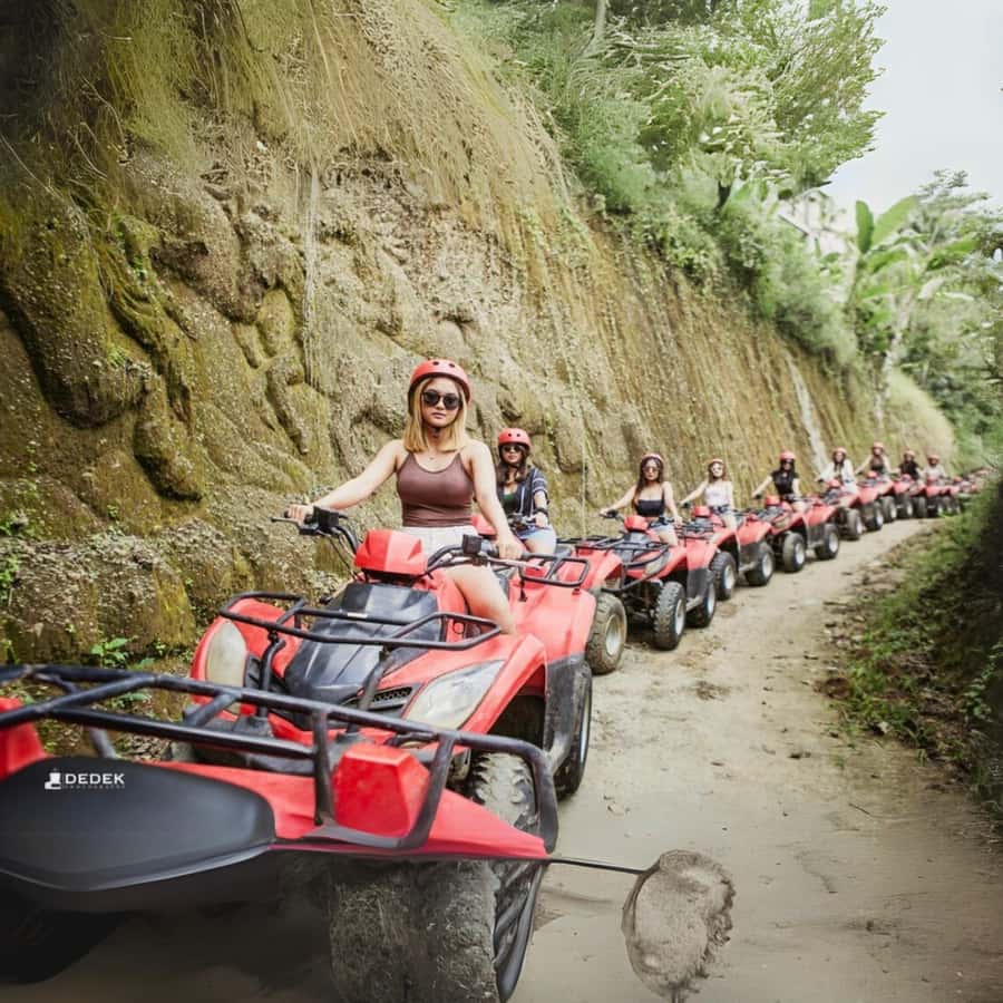 Ubud Bali ATV Alasan Adventure Gorila Cave & Cretya Pool Bar - From Alasan Adventure lobby to your first training laps