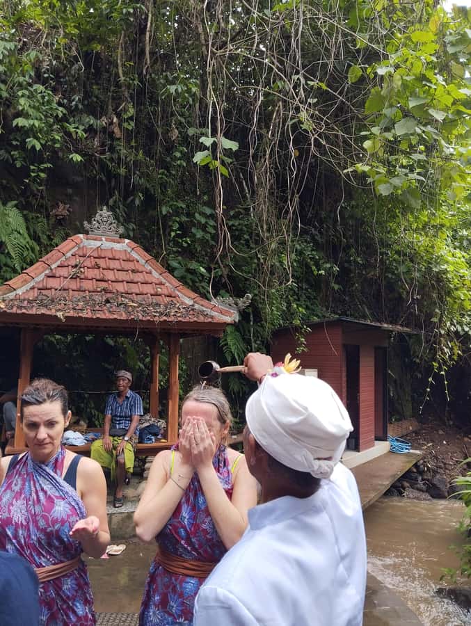 Ubud: Healing & Purification with Shaman at Hidden Temple - Three fountains at Hidden Temple: left, center, and right