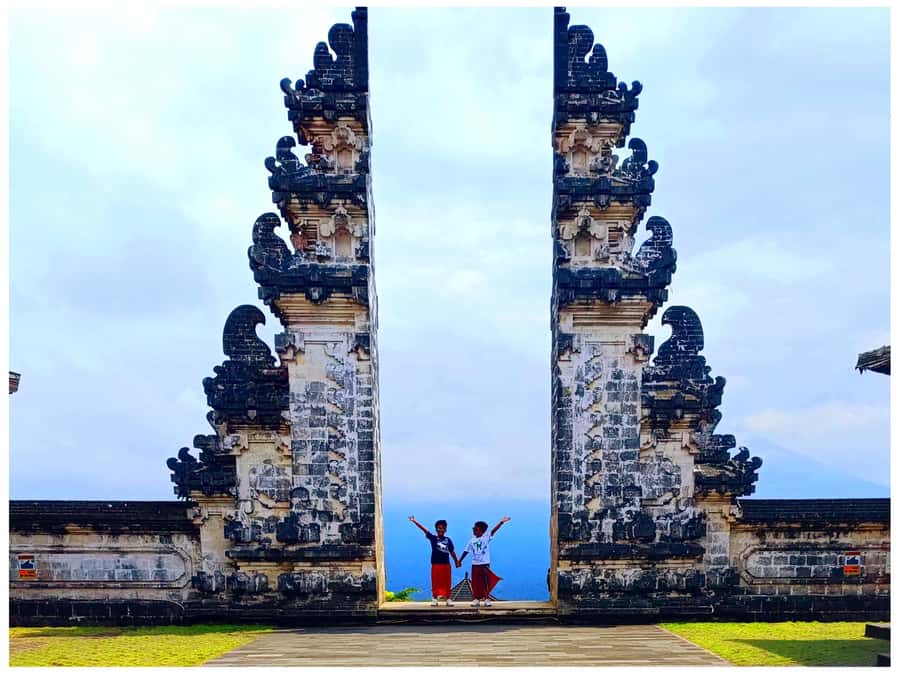 Ubud: Heaven Gate Lempuyang, Water Palace & Waterfall Tour - Heaven Gate at Lempuyang: Mount Agung backdrop and how to handle the gate line
