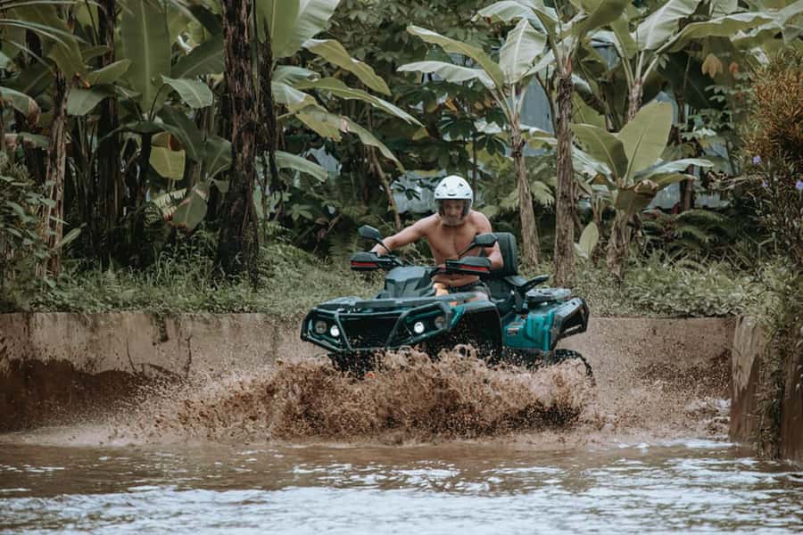 Ubud: Jungle ATV Adventure Waterfall Gorilla Cave and Lunch - The Waterfall Approach: Mist, Speed, and a Cooler Kind of Fun
