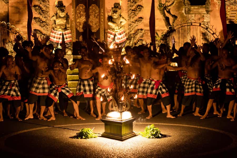 Ubud: Kecak Fire Dance with Transfer & Optional Day Tour - The show night: temple setting, chanting circle, and the Ramayana plot