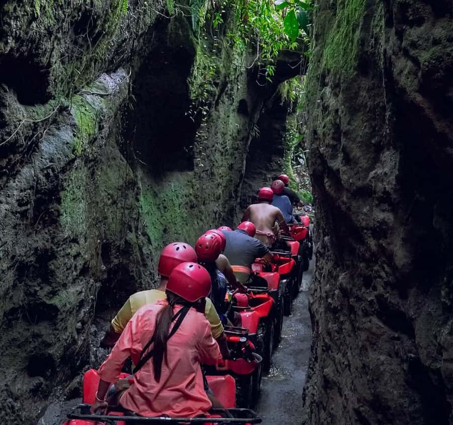 Ubud Quad Bike Tour with Waterfall, Long Tunnel, and Lunch - The Quad Ride Itself: 1.5 Hours of Rice Fields, Tunnels, and Off-Road Work