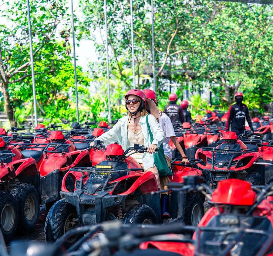 Ubud Quad Bike Tour with Waterfall, Long Tunnel, and Lunch - Lunch Break: Egg Sandwich Fuel in a Natural Setting