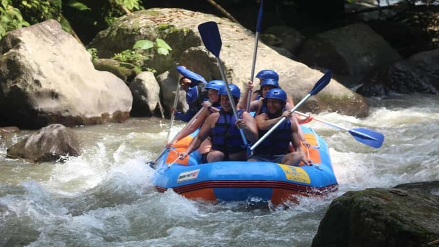 Ubud Rafting with Hotel Transfers and Lunch - On the water for about two hours: what the rapids feel like
