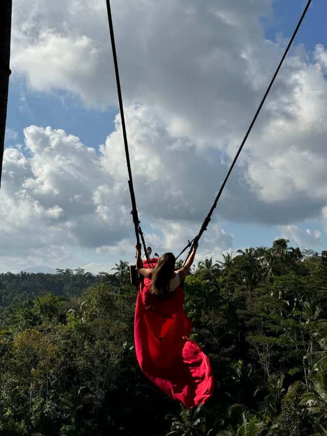 Ubud: Temple, Swing, Waterfall, Rice Terrace & Monkey Forest - Tegallalang rice terraces and the jungle swing experience