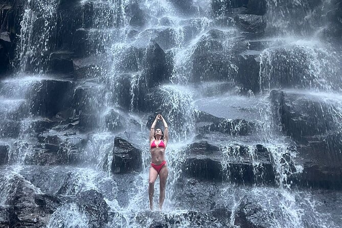 Ubud Top Waterfall and swing in tegallalang - Kanto Lampo: black lava steps and an easy swim stop