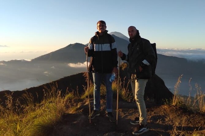 Volcano Batur Sharing Group at Start Point - Summit Breakfast While the Sunrise Hits